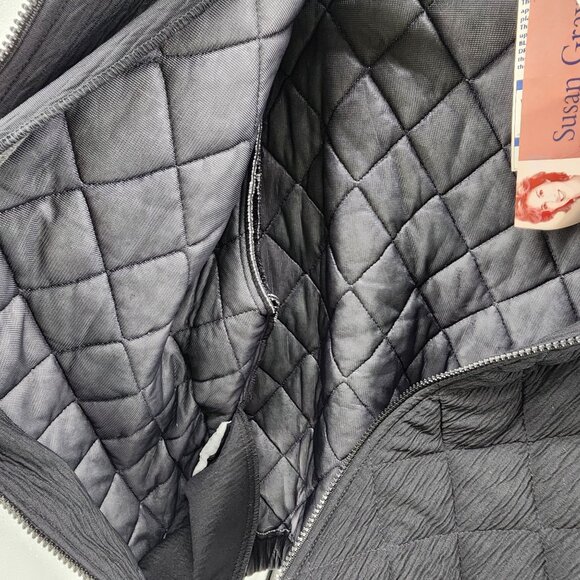 Susan Graver womens Small Collection Quilted Black Jacket New With Tags - Picture 6 of 9